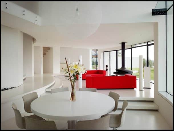 Stunning modern home created from 19th century water tower. For those who cannot decide if they want a characterful period property or a modern home - this James Bond-style lair with a 19th century 90ft tower provides the best of both. Lymm Water Tower is an award-winning unique home, made up of a futuristic house wrapped around the base of a 130-year-old disused water tower. The five-bedroom home, which has won numerous awards including being named among Kevin McCloud's top 100 Grand Designs, is on the market for the first time since it was restored with Strutt & Parker for £2.5million., Image: 292166917, License: Rights-managed, Restrictions: , Model Release: no, Credit line: Profimedia, BNPS